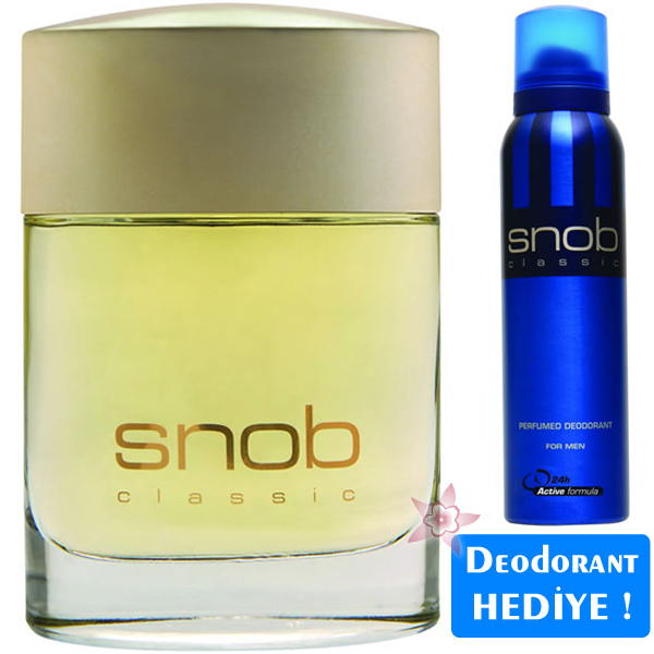 Snob Classic Edt 100ml Erkek Parfümü-Deo Spray 150ml Hediye