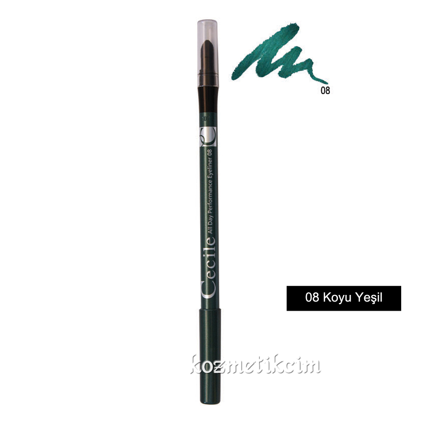 Cecile All Day Performance Eyeliner 08 Koyu Yeşil