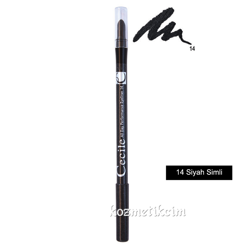 Cecile All Day Performance Eyeliner 14 Siyah Simli