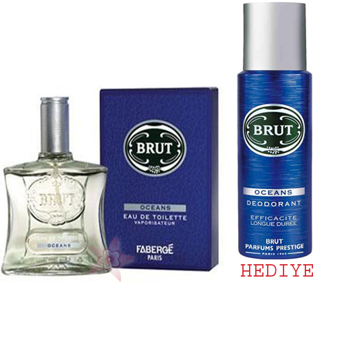 Brut Oceans Edt 100ml - Deo Sprey 200 ml Hediye 
