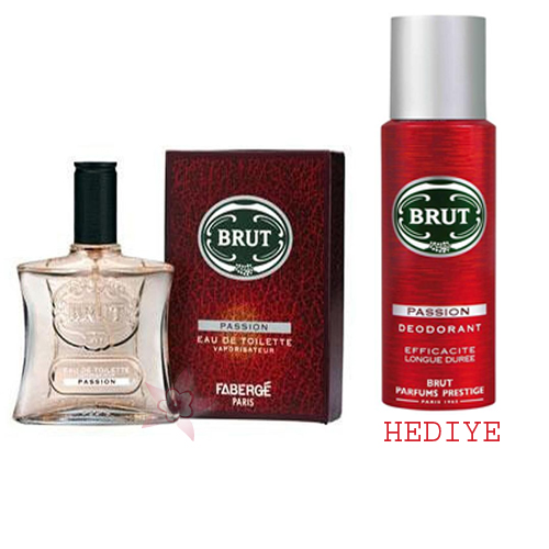 Brut Passion Edt 100 ml - Deo Sprey 200 ml Hediye 