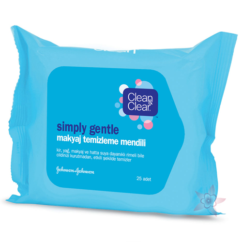 Clean&Clear Simply Gentle Makyaj Temizleme Mendili 25 Adet 