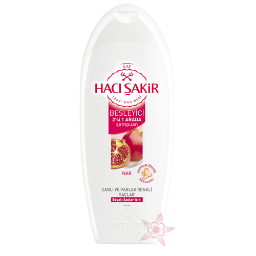 Hacı Şakir Boyalı Saçlar İçin Nar Özlü 2'si 1 Arada Besleyici Şampuan 600 ml 