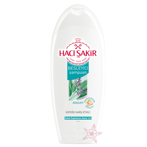 Hacı Şakir Çabuk Kepeklenen Saçlar İçin Adaçayı Özlü Besleyici Şampuan 600 ml 