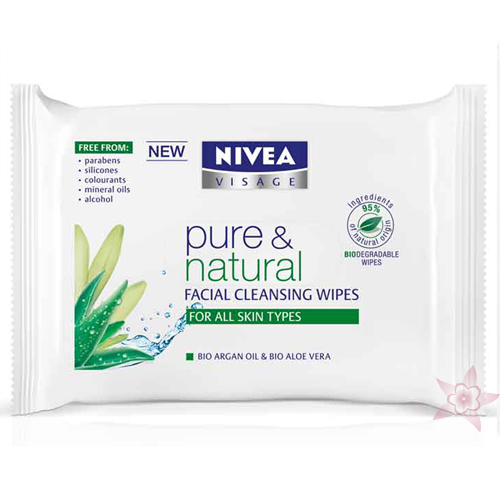 Nivea Vısage Pure&Natural Makyaj Temizleme Mendili