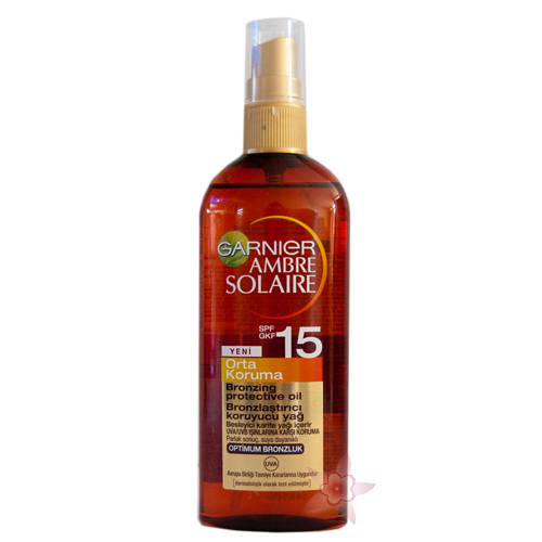 Garnier Ambre Solaire Bronzlaştırıcı Koruyucu Yağ GKF 15 - 150 ml Sprey 