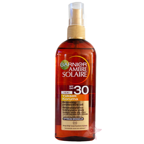 Garnier Ambre Solaire Bronzlaştırıcı Koruyucu Yağ GKF 30 - 150 ml Sprey