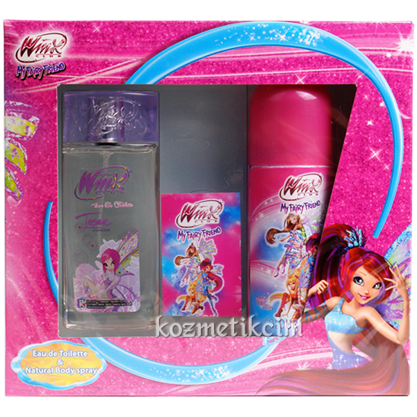 Winx Club Teena Edt 50 ml Çocuk Parfüm Seti Doğal Saç Spreyli