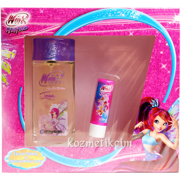 Winx Club Teena Edt 50 ml Çocuk Parfüm Seti Dudak Kremli