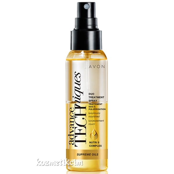 AVON Advance Techniques Supreme Oils Tüm Saç Tipleri için Besleyici Çift Fazlı Bakım Spreyi 100 ml