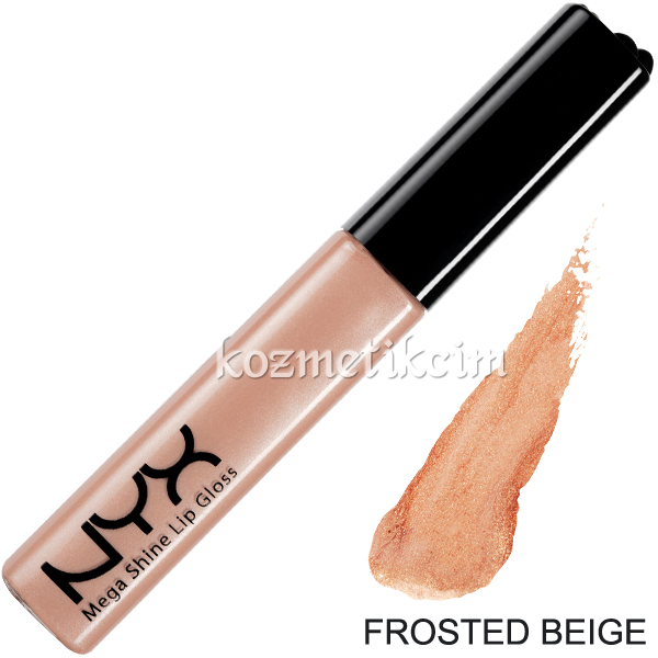NYX Mega Shine Lip Gloss Dudak Parlatıcı Frosted Beige