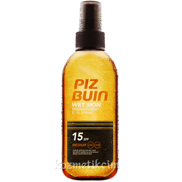 Piz Buin Transparan Islak Cilde Uygulanabilen Güneş Spreyi SPF 15 150 ml