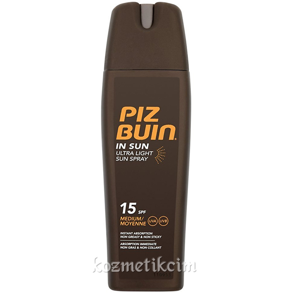 Piz Buin Ultra Hafif Güneş Spreyi SPF 15 200 ml