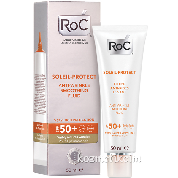 RoC Soleil Protect Kırışık Karşıtı Güneş Koruyucu Likit Yüz Nemlendiricisi SPF 50+