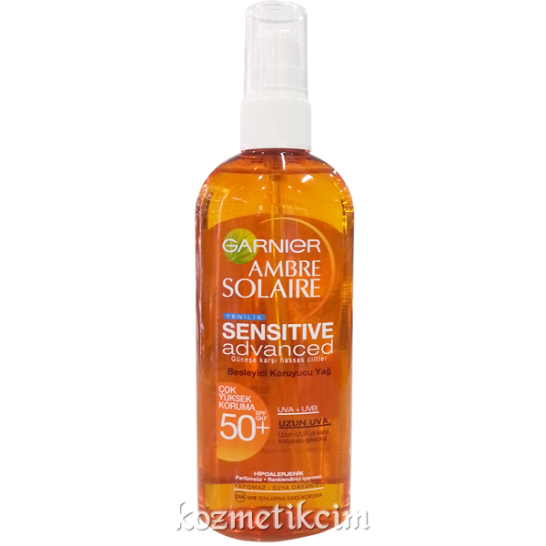 Garnier Ambre Solaire Sensitive Advanced Besleyici Koruyucu Yağ SPF 50+ 150 ml