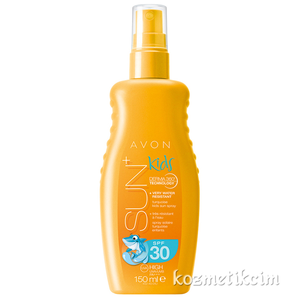 AVON Sun Çocuklar için Turkuaz Renkli Güneş Spreyi SPF30 - 150ml