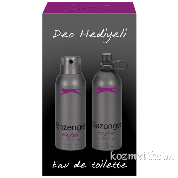Slazenger Active Sport Mor 125 ml EDT Erkek Parfümü Deodorant Hediyeli