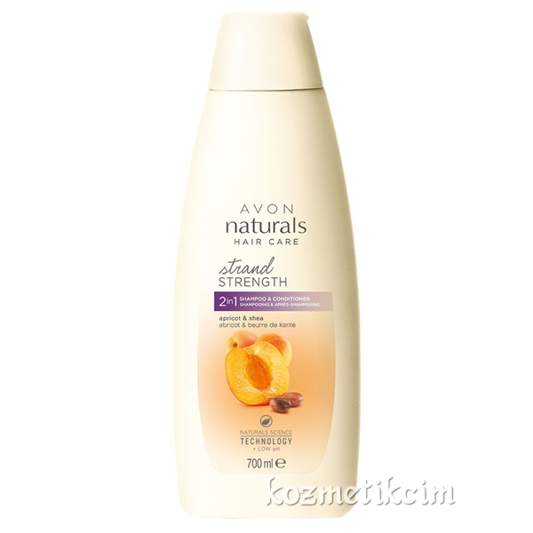 AVON Naturals Kayısı ve Shea Özü İçeren Nemlendirici 2'si 1 Arada Şampuan & Saç Kremi 700 ml