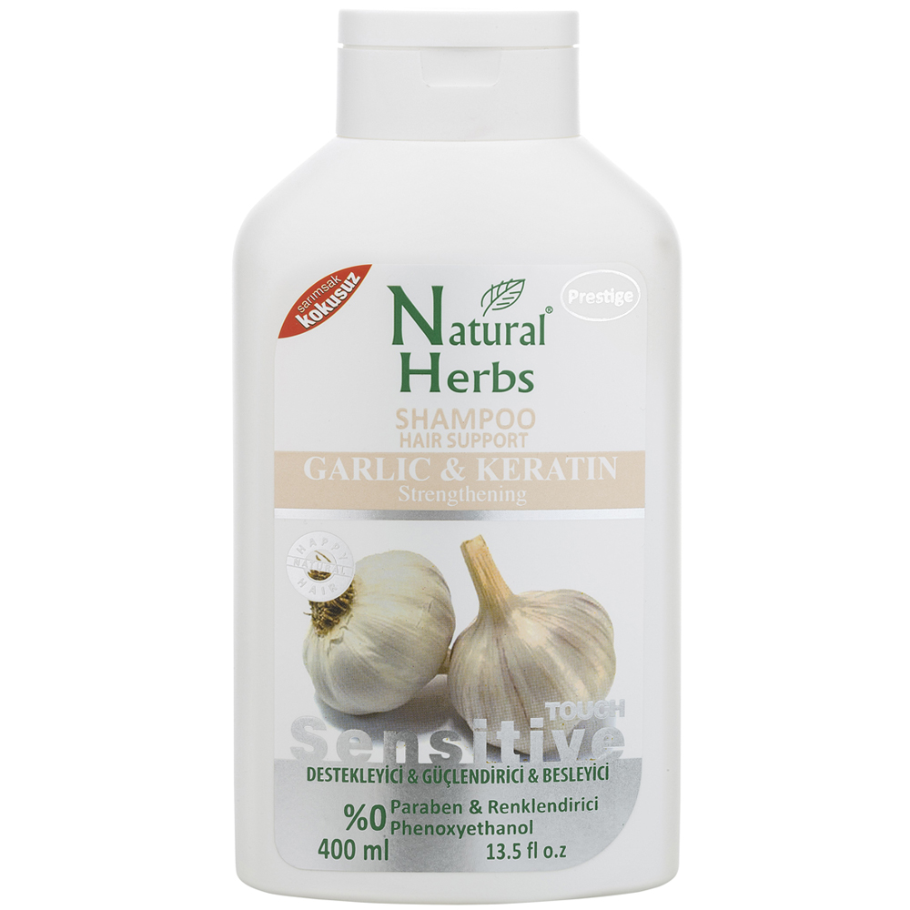 Natural Herbs Sarımsak & Keratin  Şampuan