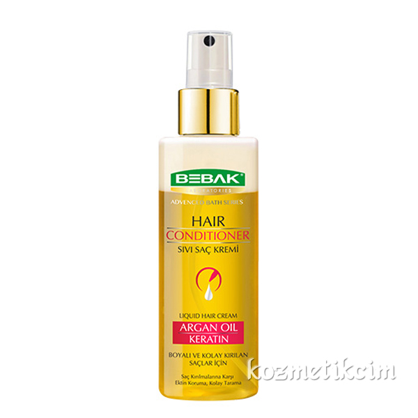 Bebak Sıvı Saç Kremi Argan Oil Keratin Boyalı ve Kolay Kırılan Saçlar İçin