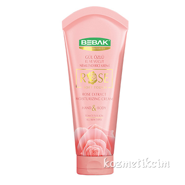 Bebak Gül Özlü El ve Vücut Nemlendirici Kremi Tüp 200 ml