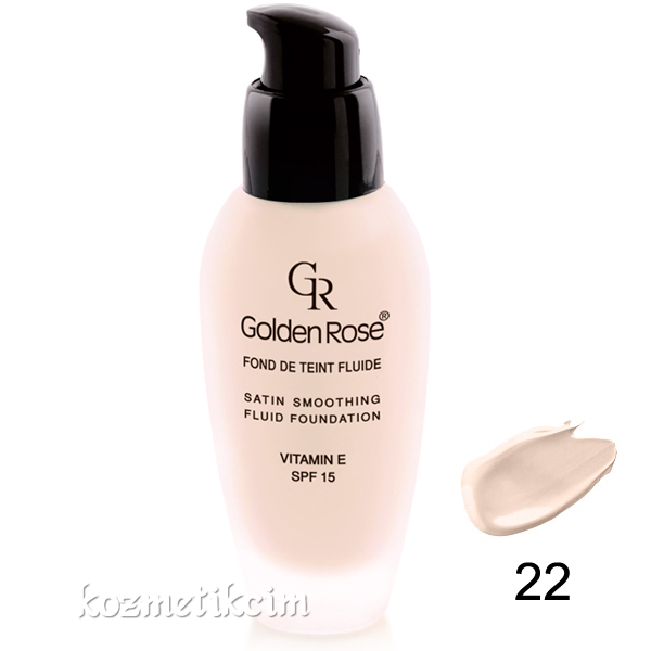 Golden Rose Satin Smoothing Fluid Foundation SPF15 22