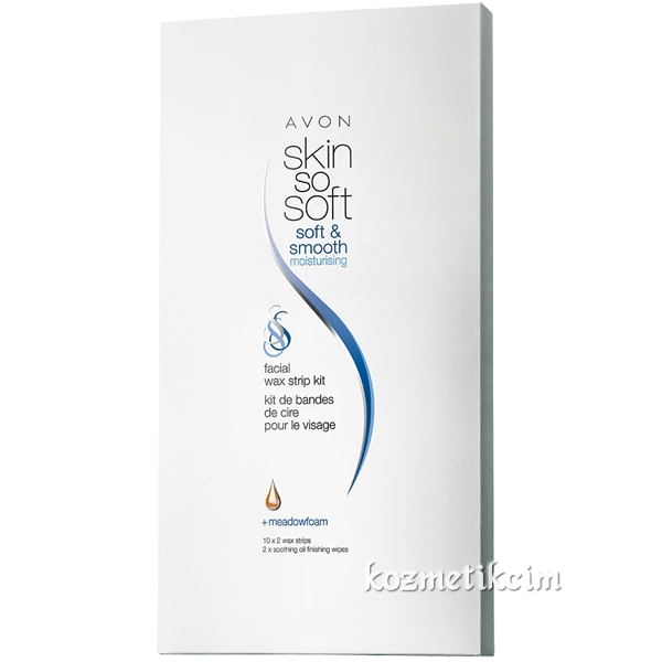 AVON Skin So Soft Soft & Smooth Yüz için Nemlendirici Ağda Bandı Kiti