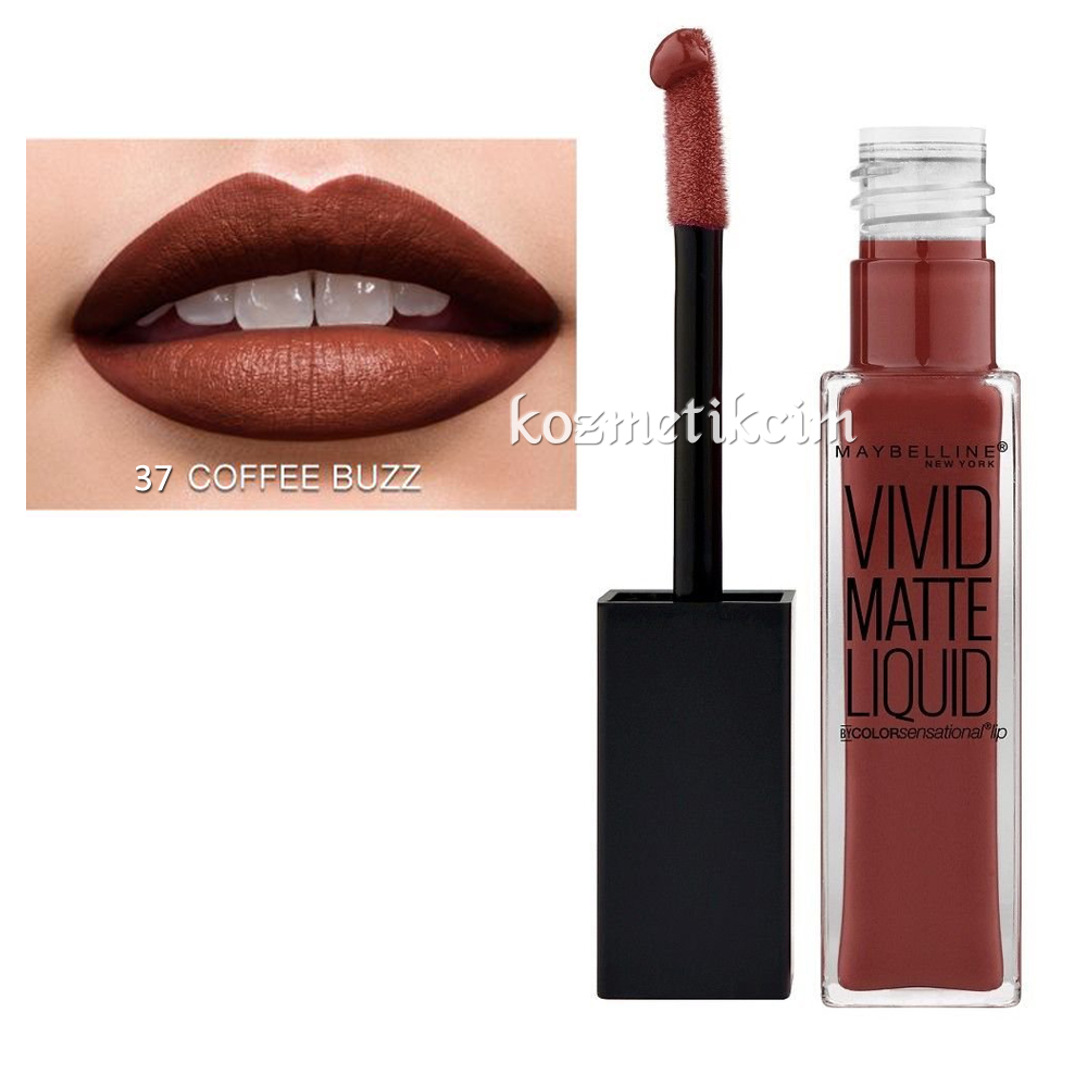 Maybelline Vivid Matte Liquid Ruj 37 Coffee Buzz