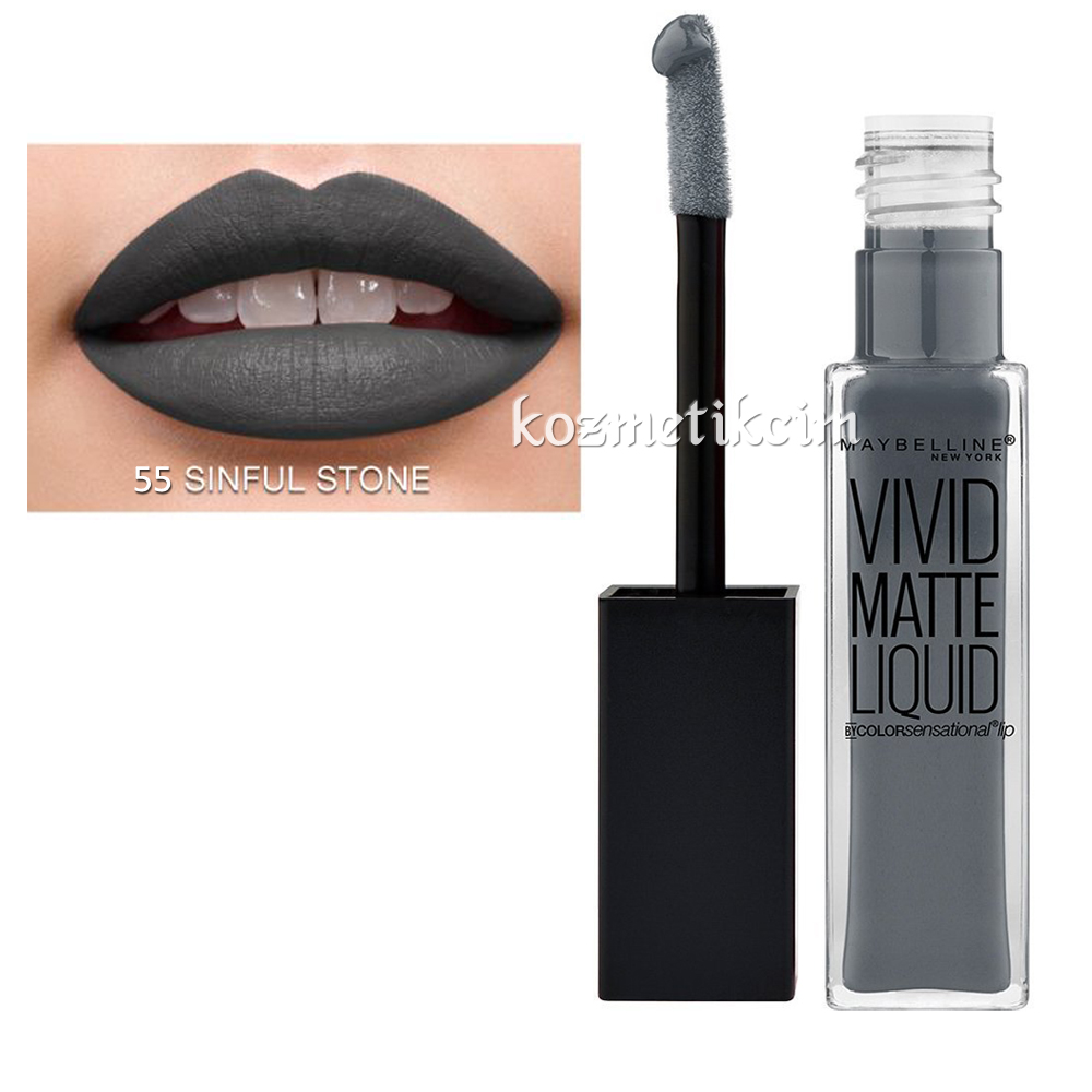 Maybelline Vivid Matte Liquid Ruj 55 Sinful Stone