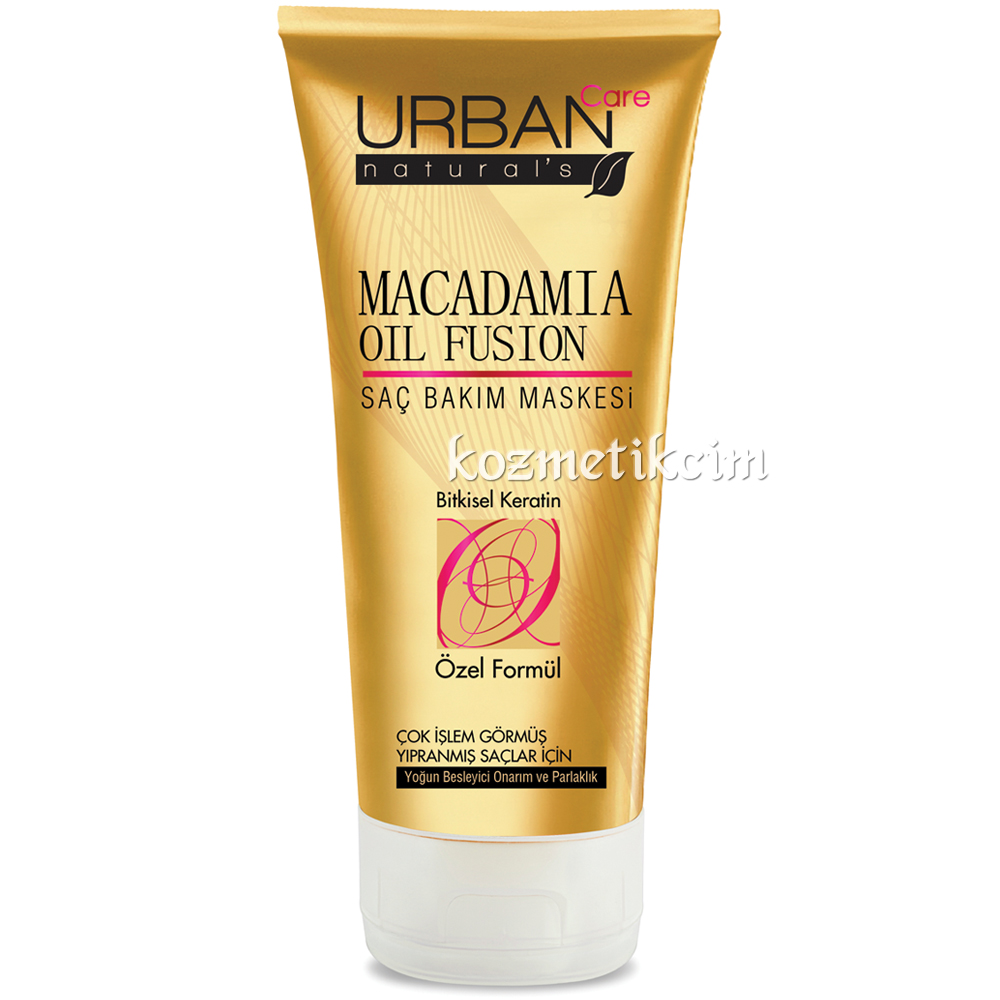 Urban Care Natural's Macadamia Oil Fusion Çok İşlem Görmüş Yıpranmış Saçlar İçin Saç Bakım Maskesi