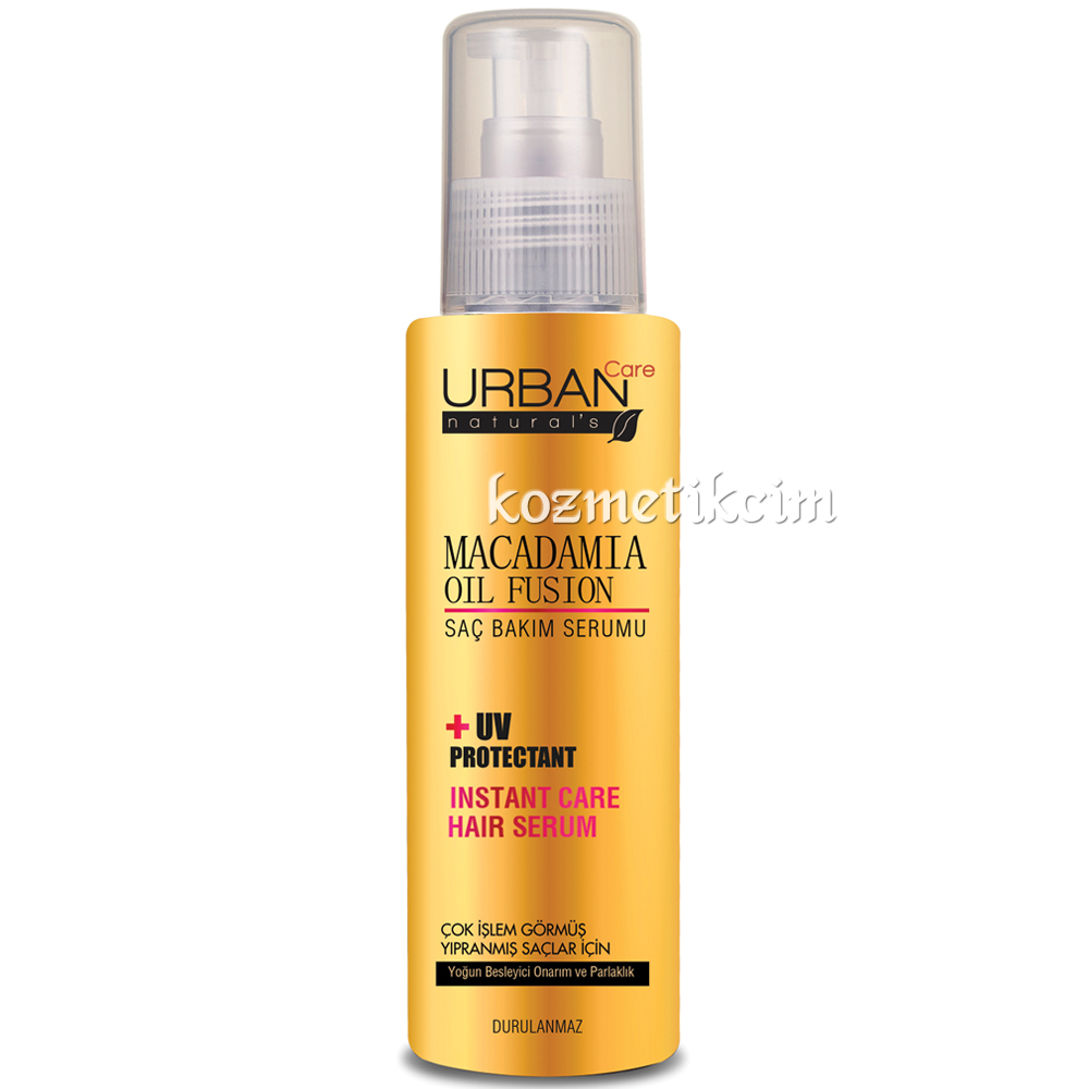 Urban Care Natural's Macadamia Oil Fusion Çok İşlem Görmüş Yıpranmış Saçlar İçin Saç Bakım Serumu