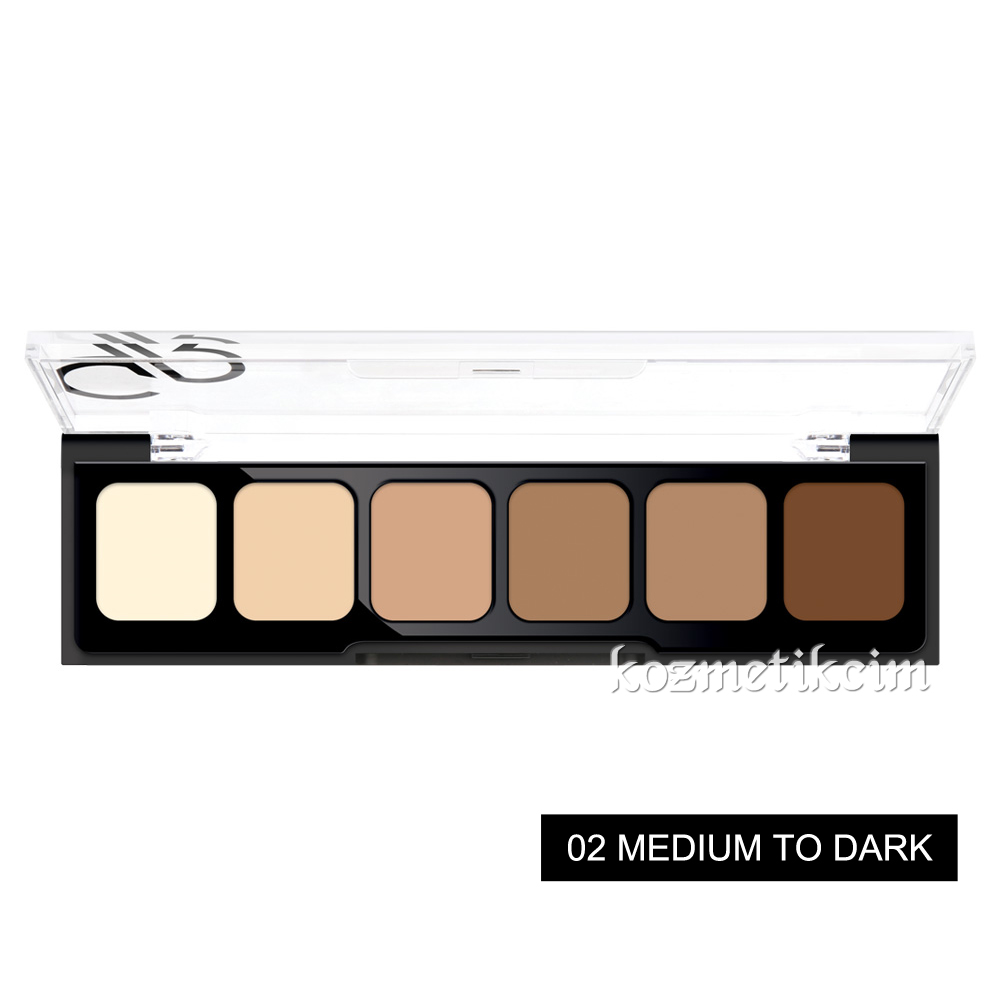 Golden Rose Correct & Conceal Concealer Cream Palette 02 Medium to Dark