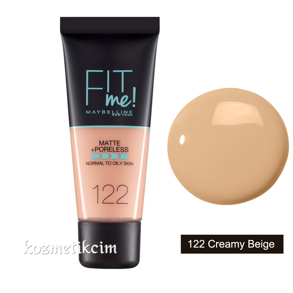 Maybelline Fit Me Matte Plus Poreless Foundation 122 Creamy Beige