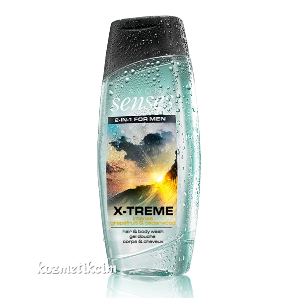 AVON Senses 2'si 1 arada For Men X-Treme Saç ve Vücut Şampuanı  250 ml