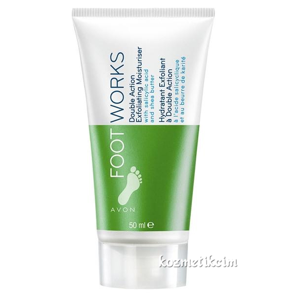 AVON Foot Works Çift Etkili Arındırıcı Nemlendirici 50 ml