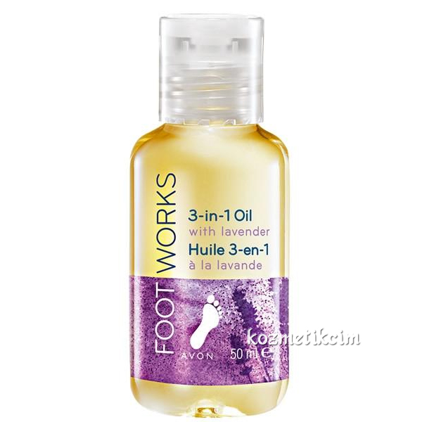 AVON Foot Works Lavanta Kokulu 3'ü 1 Arada Yağ 50 ml