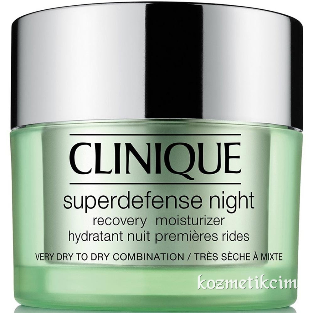 Clinique Superdefense Night Recovery Moisturizer Çok Kuru Ciltler İçin 50 ml