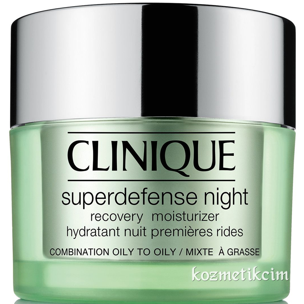 Clinique Superdefense Night Recovery Moisturizer Yağlı Ciltler İçin 50 ml