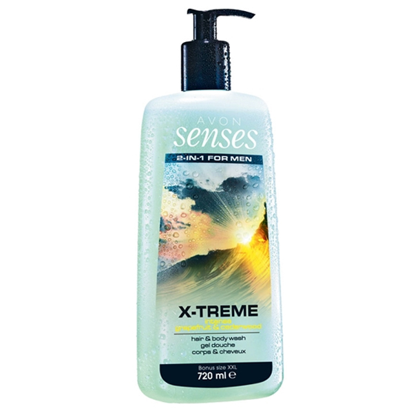 AVON Senses X-Treme 2'si 1 Arada Saç ve Vücut Şampuanı 720 ml