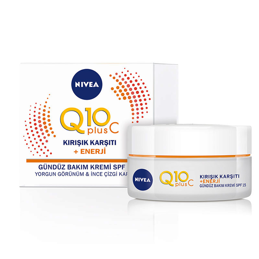 Nivea Q10 Plus C Kırışık Karşıtı + Enerji Gündüz Bakım Kremi SPF15 50 ml