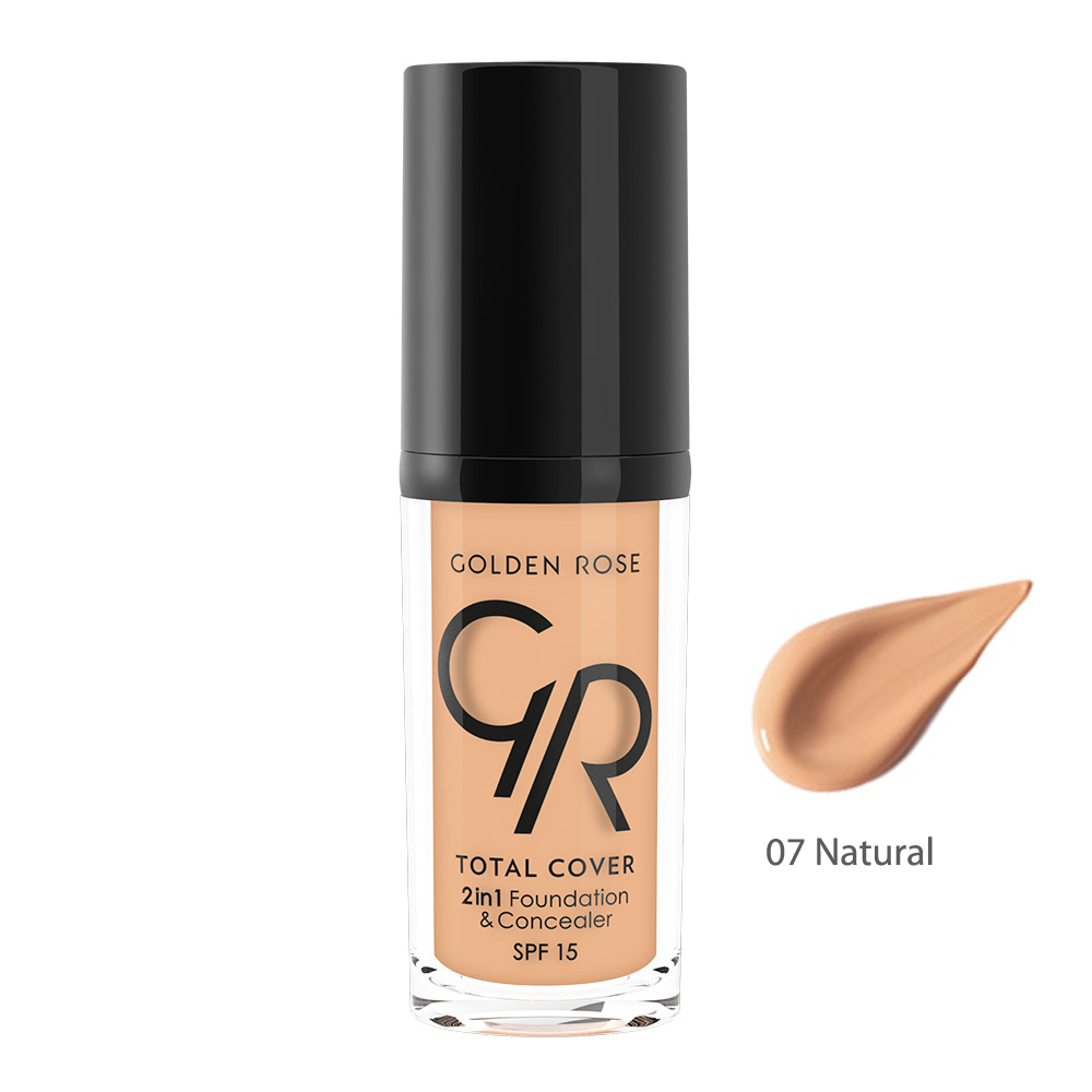 Golden Rose TOTAL COVER 2in1 Foundation & Concealer 07 Natural