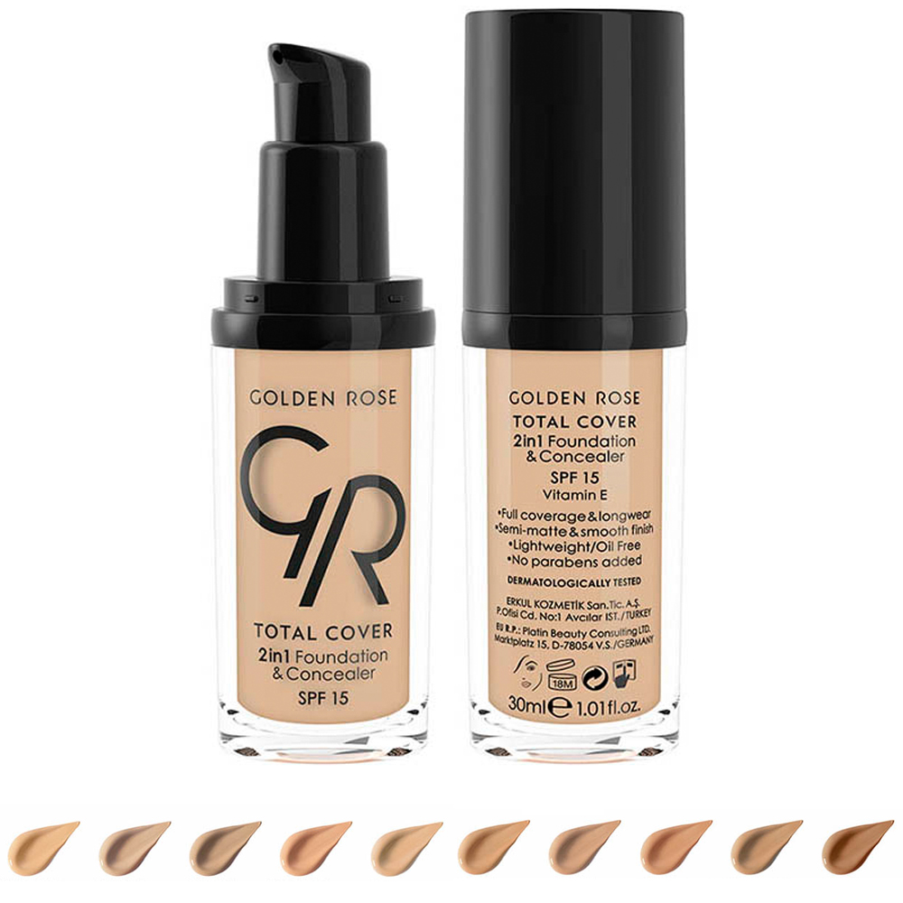 Golden Rose TOTAL COVER 2in1 Foundation & Concealer