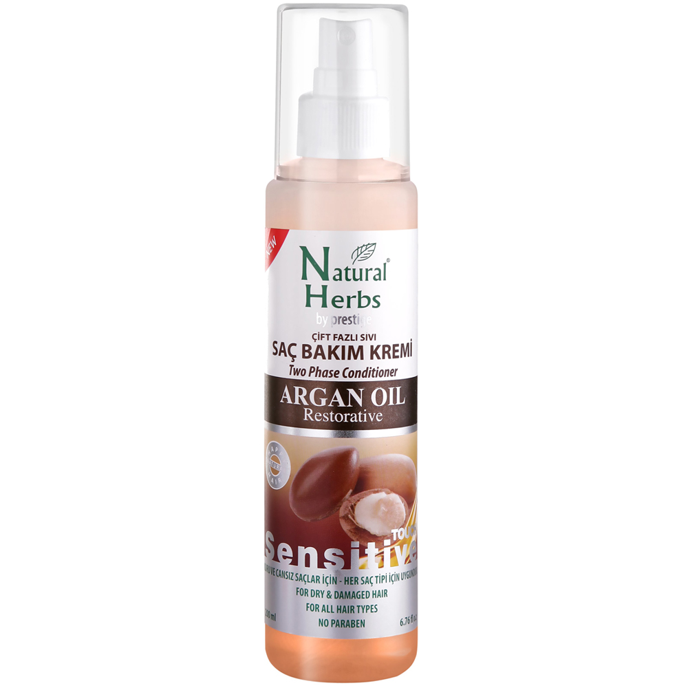Natural Herbs Çift Fazlı Argan Yağlı Sıvı Saç Kremi 200 ml