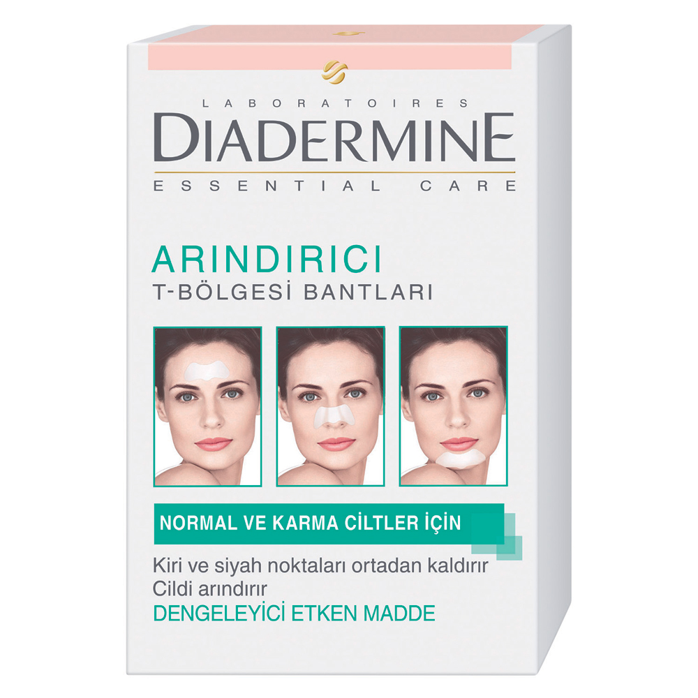 Diadermine Arındırıcı T Bölgesi Bantları Normal ve Karma Ciltler İçin