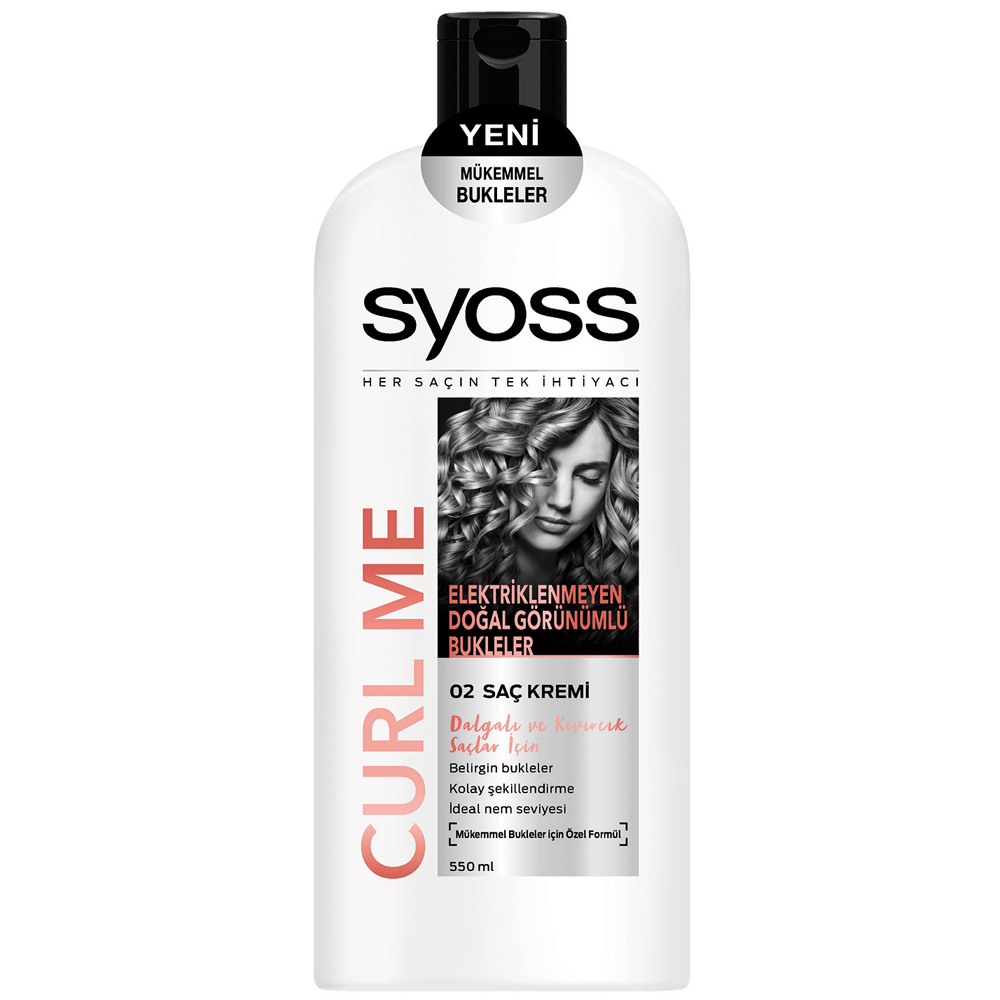 Syoss Curl Me Elektriklenmeyen Doğal Görünümlü Bukleler İçin Saç Kremi 550 ml