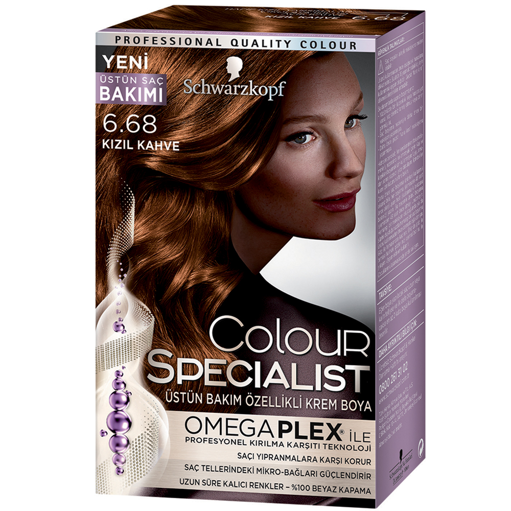 Schwarzkopf Colour Specialist Saç Boyası 6.68 Kızıl Kahve
