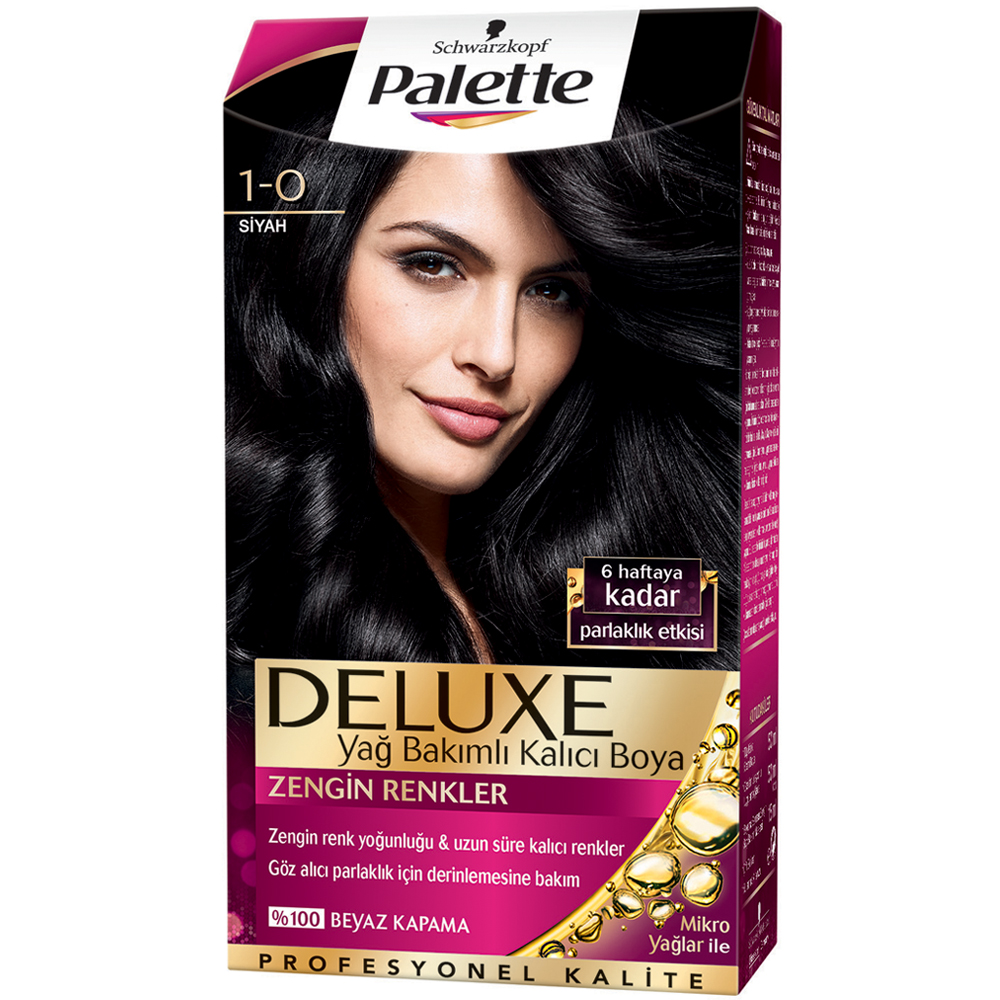 Palette Deluxe Saç Boyası 1-0 Siyah