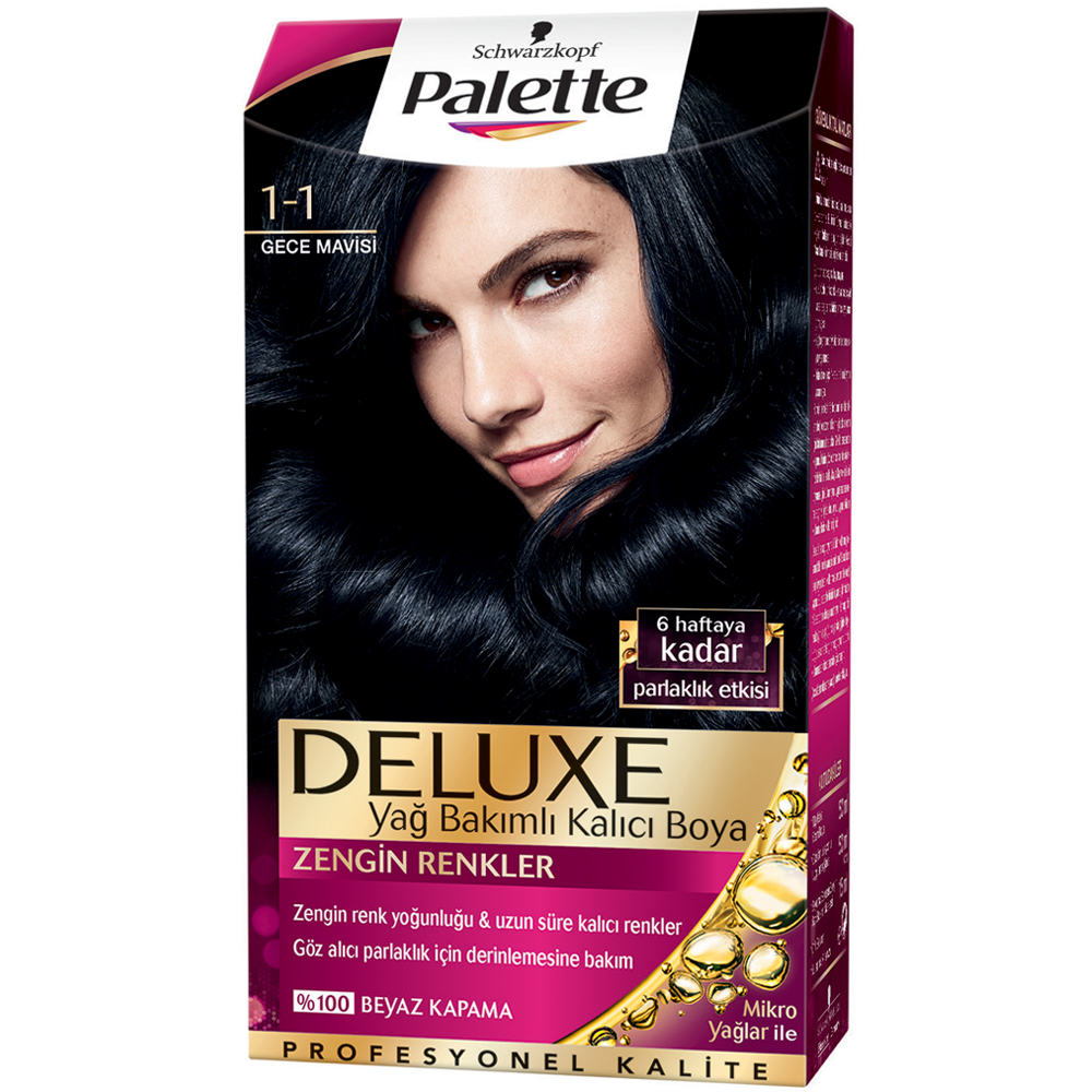 Palette Deluxe Saç Boyası 1-1 Gece Mavisi