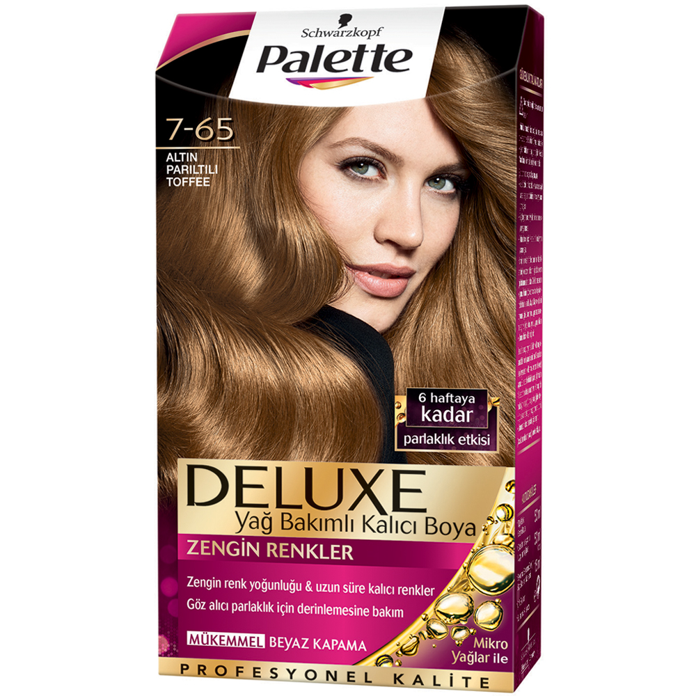 Palette Deluxe Saç Boyası 7-65 Altın Parıltılı Toffee
