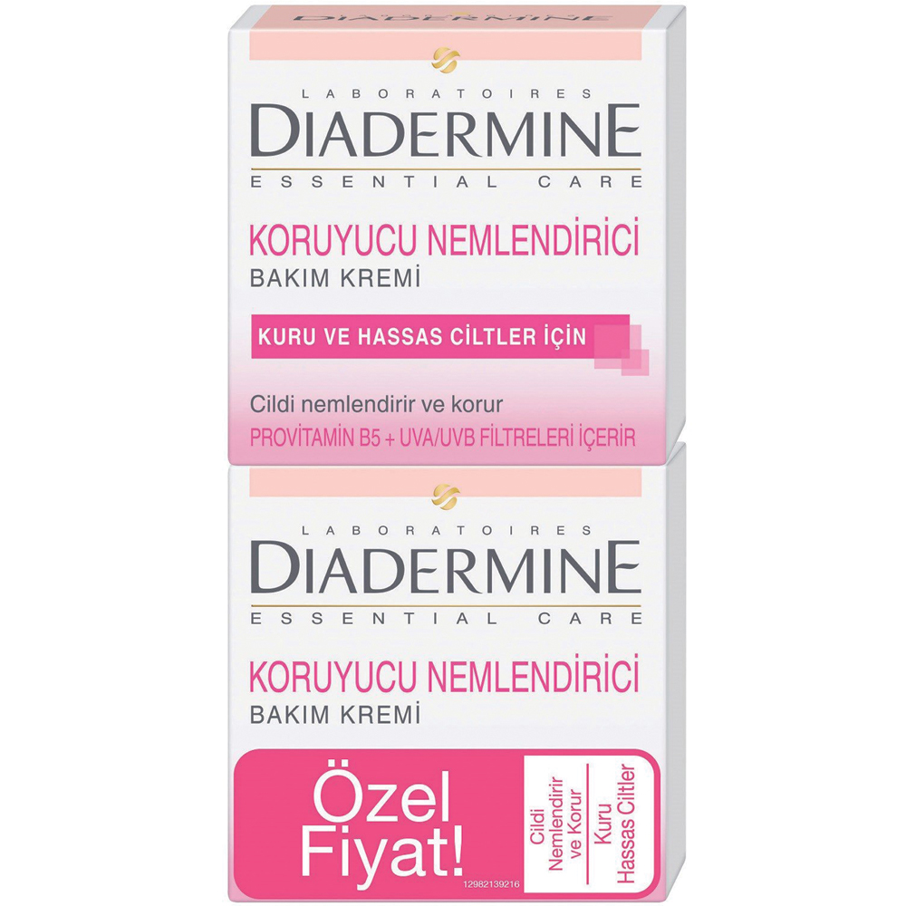 Diadermine Koruyucu Nemlendirici Bakım Kremi Kuru ve Hassas Ciltler İçin 2 Adet